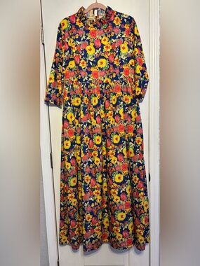 Dainty Jewells Navy Floral Maxi Dress